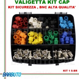 CAP SYSTEM IN VALIGETTA CON 32 CaP colorati, 32 connettori BNC maschio 