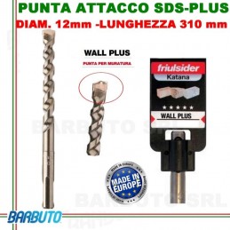 PUNTA DA 12mm - LUNG.310mm, PER MURATURA ATTACCO SDS-PLUS FRIULSIDER WALL PLUS