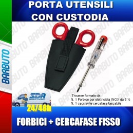 PORTA UTENSILI DA CINTURA + FORBICI ACCIAIO INOX + CERCAFASE FISSO ALTA QUALITA'