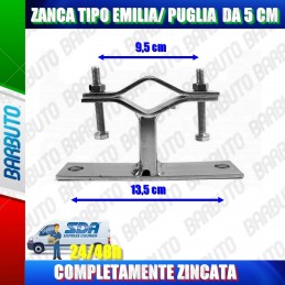 STAFFA EMILIA 5 cm ZANCA PER ANTENNA O PARABOLA SAT E PALI TELESCOPICI