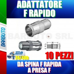 10 PZ ADATTATORE DA SPINA F RAPIDA A PRESA F PER CONNESSIONE RAPIDA F SATELLITAR