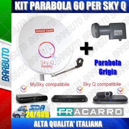 KIT PARABOLA DA 60 CM IN ALLUMINIO PRONTA PER SKY Q! BY EMMEESSE