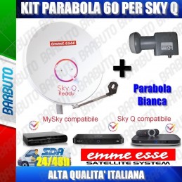 KIT PARABOLA DA 60 CM PRONTA PER SKY Q! BY EMMEESSE