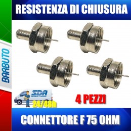 RESISTENZA DI CHIUSURA CONNETTORE F 75 OHM 4 PEZZI