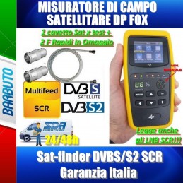 MISURATORE DI CAMPO SATELLITARE DP FOX Sat-finder DVBS/S2 SCR Garanzia Italia