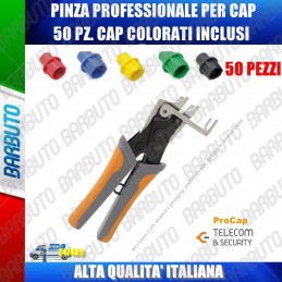 PINZA PROFESSIONALE METALLICA PER CAP SYSTEM + 50 CAP MISTI