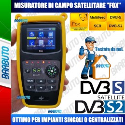 MISURATORE DI CAMPO SATELLITARE DP FOX Sat-finder DVBS/S2 SCR Garanzia Italia