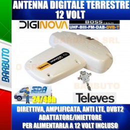 ANTENNA DIGITALE TERRESTRE DINOVA BOSS TECH 5G/LTE III/UHF 32dB TELEVES 144223