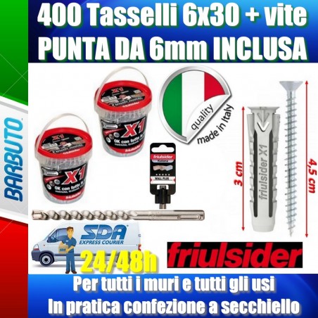 350 Tasselli Universali TX6 Con Viti - Kit Per Fissaggi In Nylon Multiuso - Foto 6