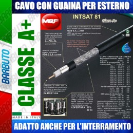 25 MT DI CAVO DA ESTERNO - INTSAT 81 DIAMETRO 5,4 mm MESSI & PAOLONI CLASSE A+