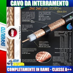 25 MT DI CAVO DA INTERRAMENTO INTSAT 170 ELITE D.10,1mm MESSI&PAOLONI CLASSEA++