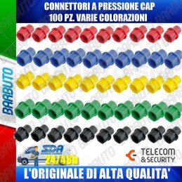 100 CONNETTORI A PRESSIONE CAP VARIE COLORAZIONI,  ALTA QUALITA' T&S