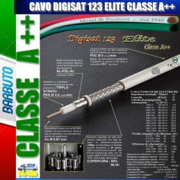 25 METRI DI CAVO DIGISAT 123 ELITE Messi & Paoloni Ø 5mm CLASSE A++ IN RAME