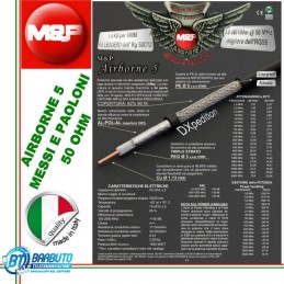 1 Mt DI CAVO AIRBORNE 5 RADIOAMATORIALE Ø 5 mm IMP. 50? MESSI & PAOLONI RG58