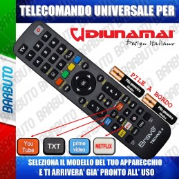 TELECOMANDO UNIVERSALE TECHNO PER DIUNAMAI SCEGLI IL MODELLO DEL TUO APPARECCHIO DALL'ELENCO E LO RICEVERAI GIA PRONTO.