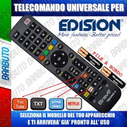 TELECOMANDO UNIVERSALE TECHNO PER EDISION SCEGLI IL MODELLO DEL TUO APPARECCHIO DALL'ELENCO E LO RICEVERAI GIA PRONTO.