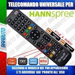 TELECOMANDO UNIVERSALE TECHNO PER HANNSPREE SCEGLI IL MODELLO DEL TUO APPARECCHIO DALL'ELENCO E LO RICEVERAI GIA PRONTO.