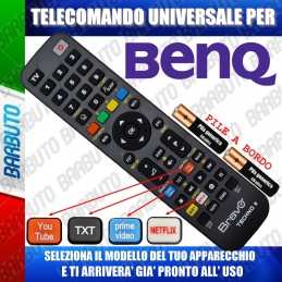 TELECOMANDO UNIVERSALE TECHNO PER BENQ SCEGLI IL MODELLO DEL TUO APPARECCHIO DALL'ELENCO E LO RICEVERAI GIA PRONTO.