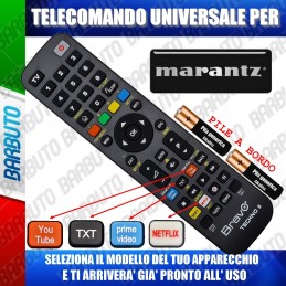 TELECOMANDO UNIVERSALE TECHNO PER MARANTZ SCEGLI IL MODELLO DEL TUO APPARECCHIO DALL'ELENCO E LO RICEVERAI GIA PRONTO.