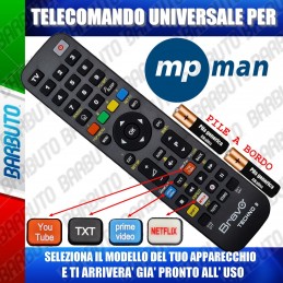 TELECOMANDO UNIVERSALE TECHNO PER MPMAN SCEGLI IL MODELLO DEL TUO APPARECCHIO DALL'ELENCO E LO RICEVERAI GIA PRONTO.