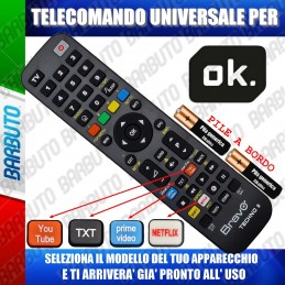 TELECOMANDO UNIVERSALE TECHNO PER OK SCEGLI IL MODELLO DEL TUO APPARECCHIO DALL'ELENCO E LO RICEVERAI GIA PRONTO.