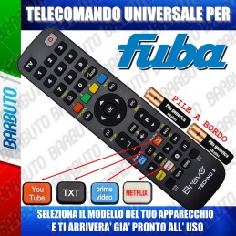 TELECOMANDO UNIVERSALE TECHNO PER FUBA SCEGLI IL MODELLO DEL TUO APPARECCHIO DALL'ELENCO E LO RICEVERAI GIA PRONTO.